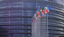 european parliament, strasbourg, flags