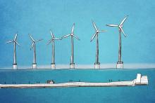 wind turbine, sea, ocean